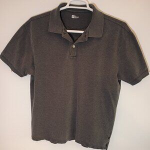 Shirt, Polo, Short, Gap, Charcoal Grey, XL